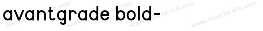 avantgrade bold字体转换